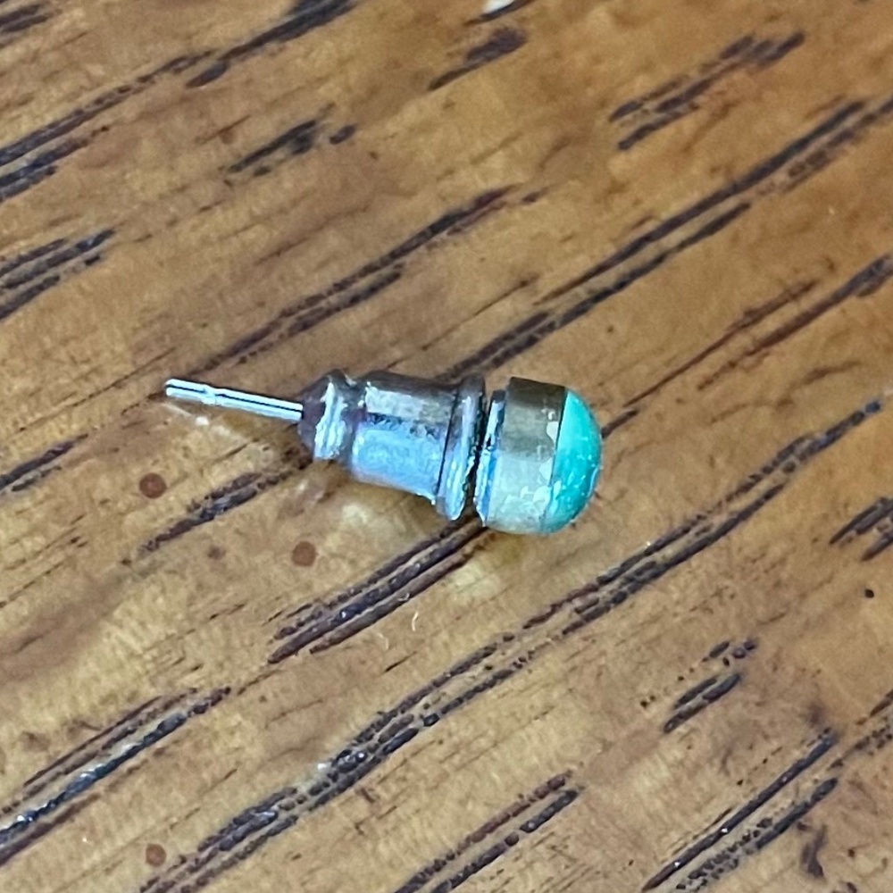 Tiny Aqua Post Earring – Single Stud